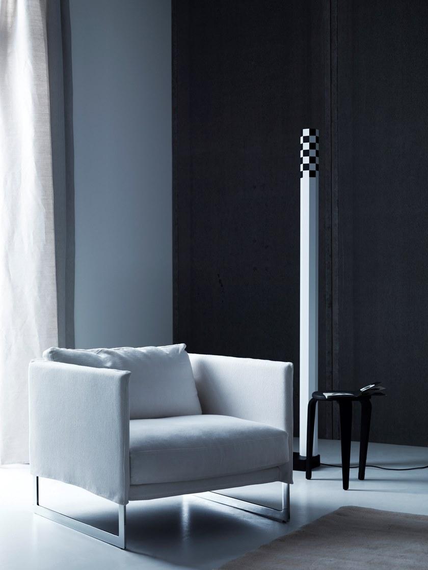 Saba Italia Кресло на санках из ткани с подлокотниками Livingston sun-id-1404640 - Вид №2