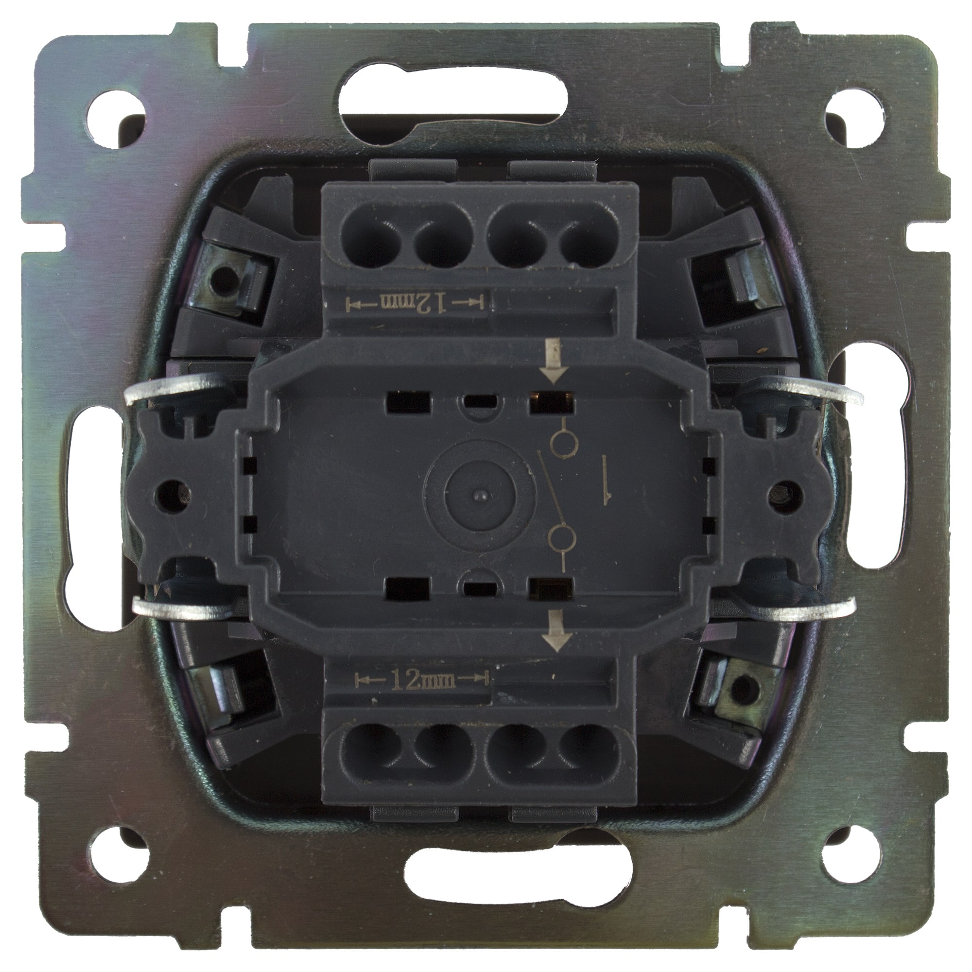 17783873 Выключатель встраиваемый Werkel 1 клавиша, цвет серо-коричневый Отсутствует Santreyd  - Вид №2