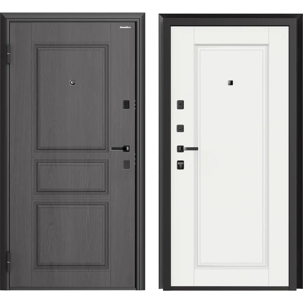 Дверь входная металлическая Квадро 88x205 см левая малибу DOORHAN STLM-2032074