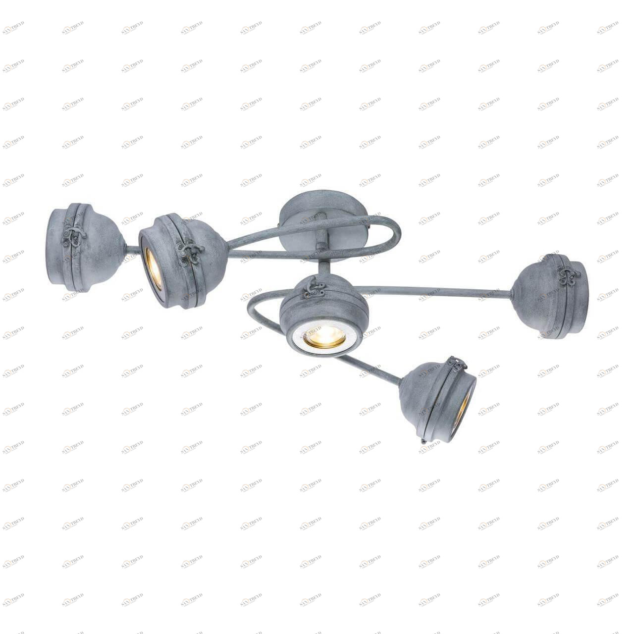 Потолочная люстра Globo Mycah 57301-5 GLOBO ДИЗАЙНЕРСКИЕ, MYCAH 00-3888615 Серый Ceramica Globo 