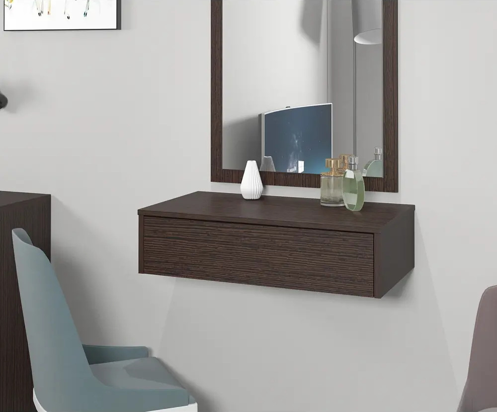 91329802 Туалетный столик Мебельная Фабрика 1+1 №5 Уфимка 70x18x38.30 см цвет венге STLM-1092774
