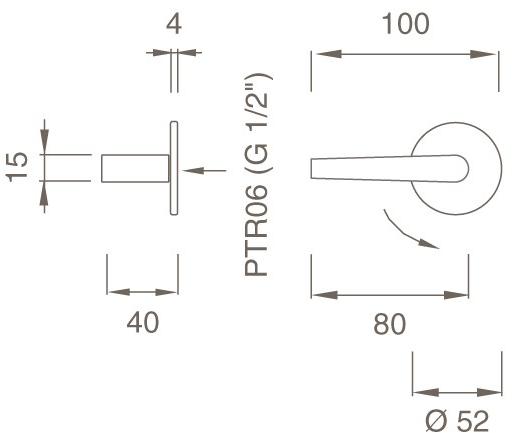 Ceadesign Настенный кран для горячей воды Flag Flg 30 - Вид №1