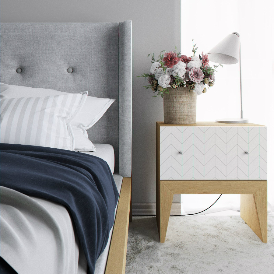 Тумба Still, 2 ящика, дуб, рисунок елка BraginDesign BR0259Б - Вид №1