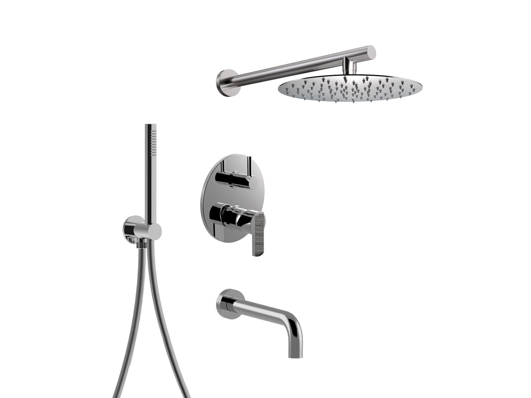 Встраиваемая настенная ванна с ручным душем Rubinetteria Giulini Surf Deluxe ARCH-00084914 - Вид №1