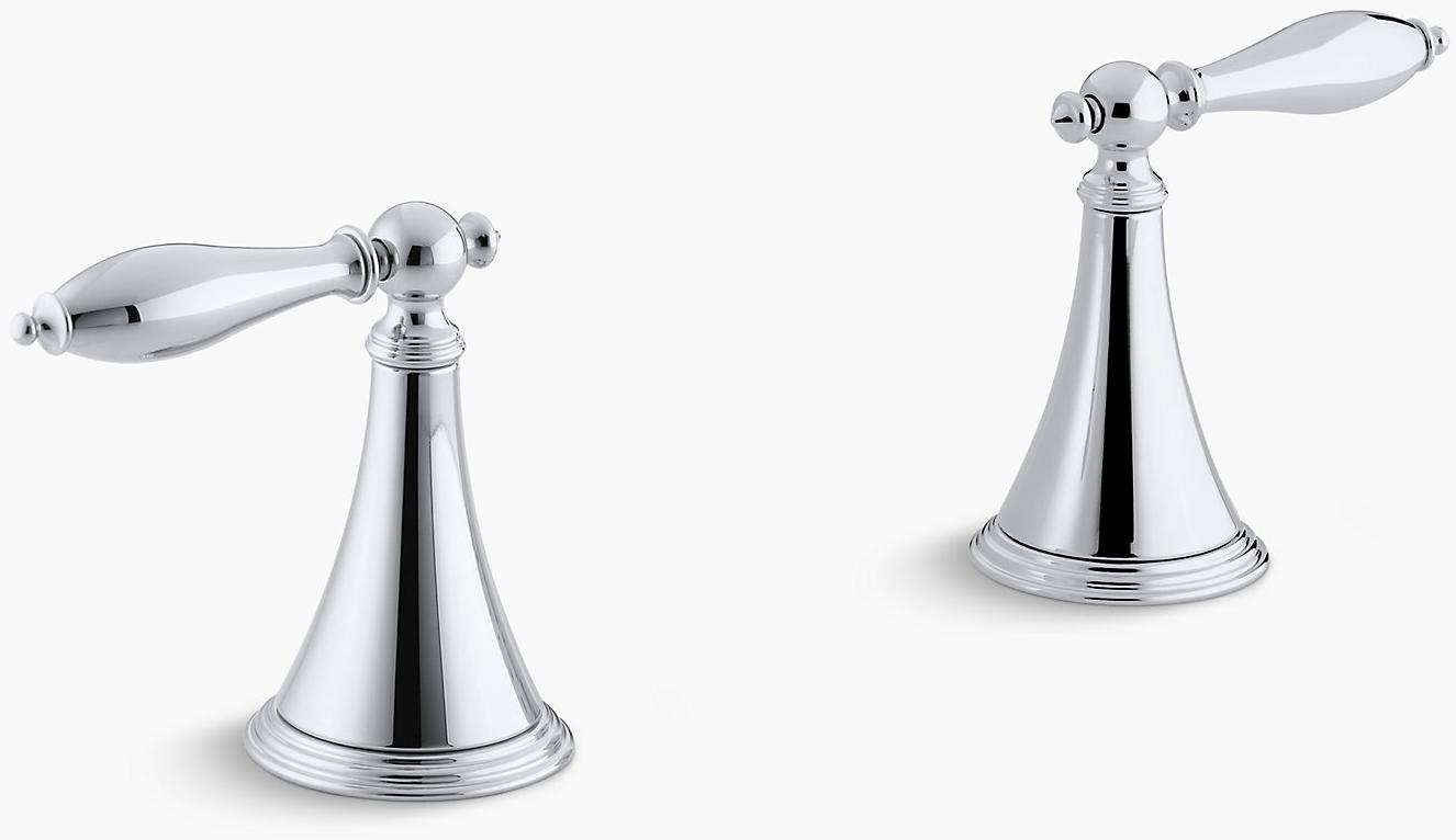 KOHLER Finial Традиционный трим ручки клапана ванны, устанавливаемой на палубе, для клапана высокого потока с ручками рычага, требуется клапан K-T333-4M-BN  - Вид №1