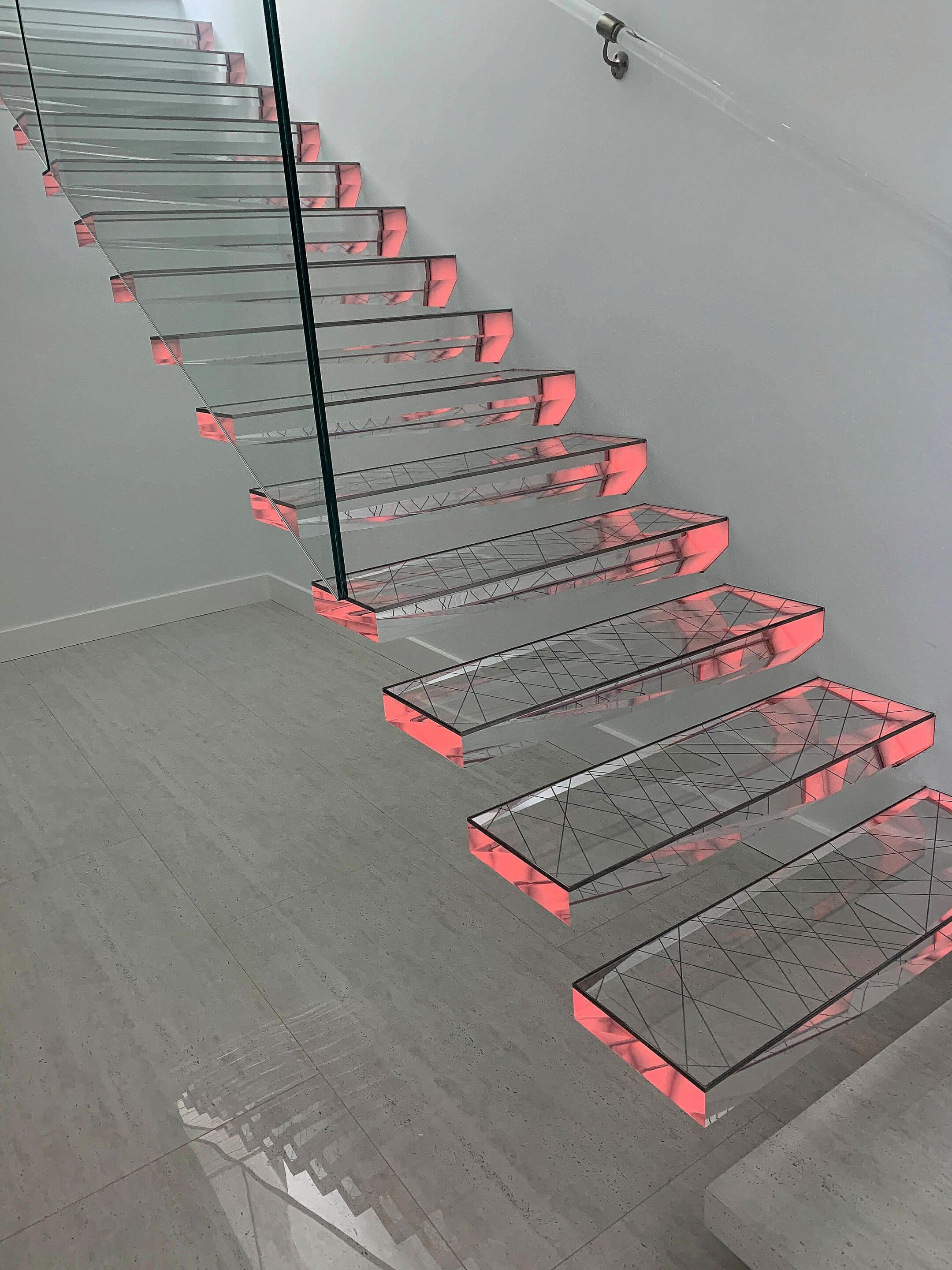 Акриловая консольная лестница со светодиодом Siller Treppen SPACE DIAMOND 2 ARCH-00042740 - Вид №4