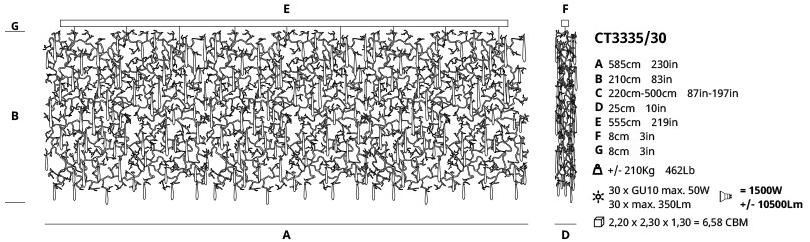 Serip Подвесной светильник из бронзы ручной работы Aqua Ct3335/30 - Вид №1