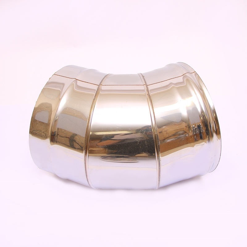 Сэндвич-колено 135" Ferrum Ф160х250 нержавеющая сталь (430/0,5мм) FD07160N4FF - Вид №2