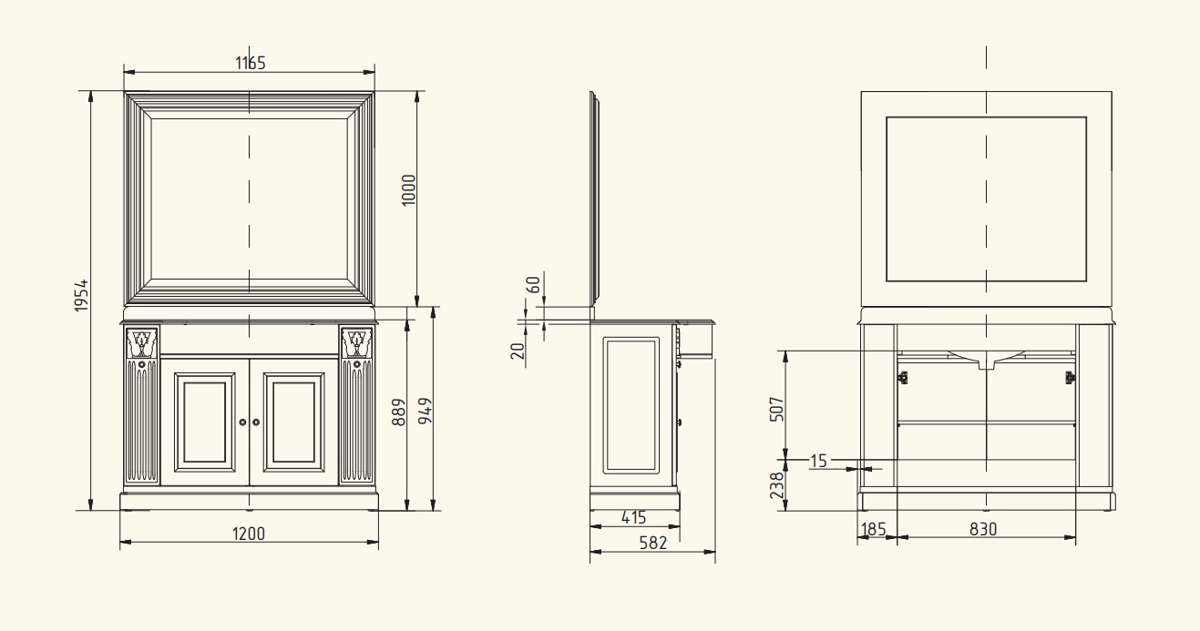 27063/27078/27335/26638 Комплект мебели Migliore Ravenna - Вид №1