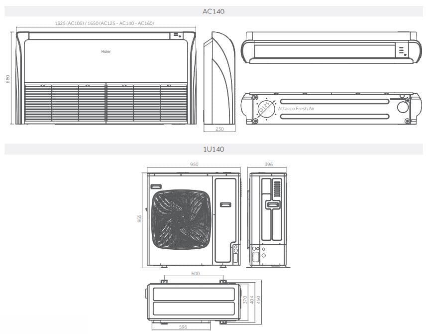 Кондиционер потолок / пол Haier AC Italy R32 ARCH-00005323 - Вид №3