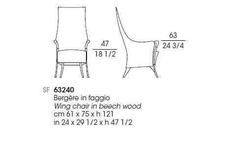 Тканевое кресло с подголовником Giorgetti проекты ARCH-00111322 - Вид №2