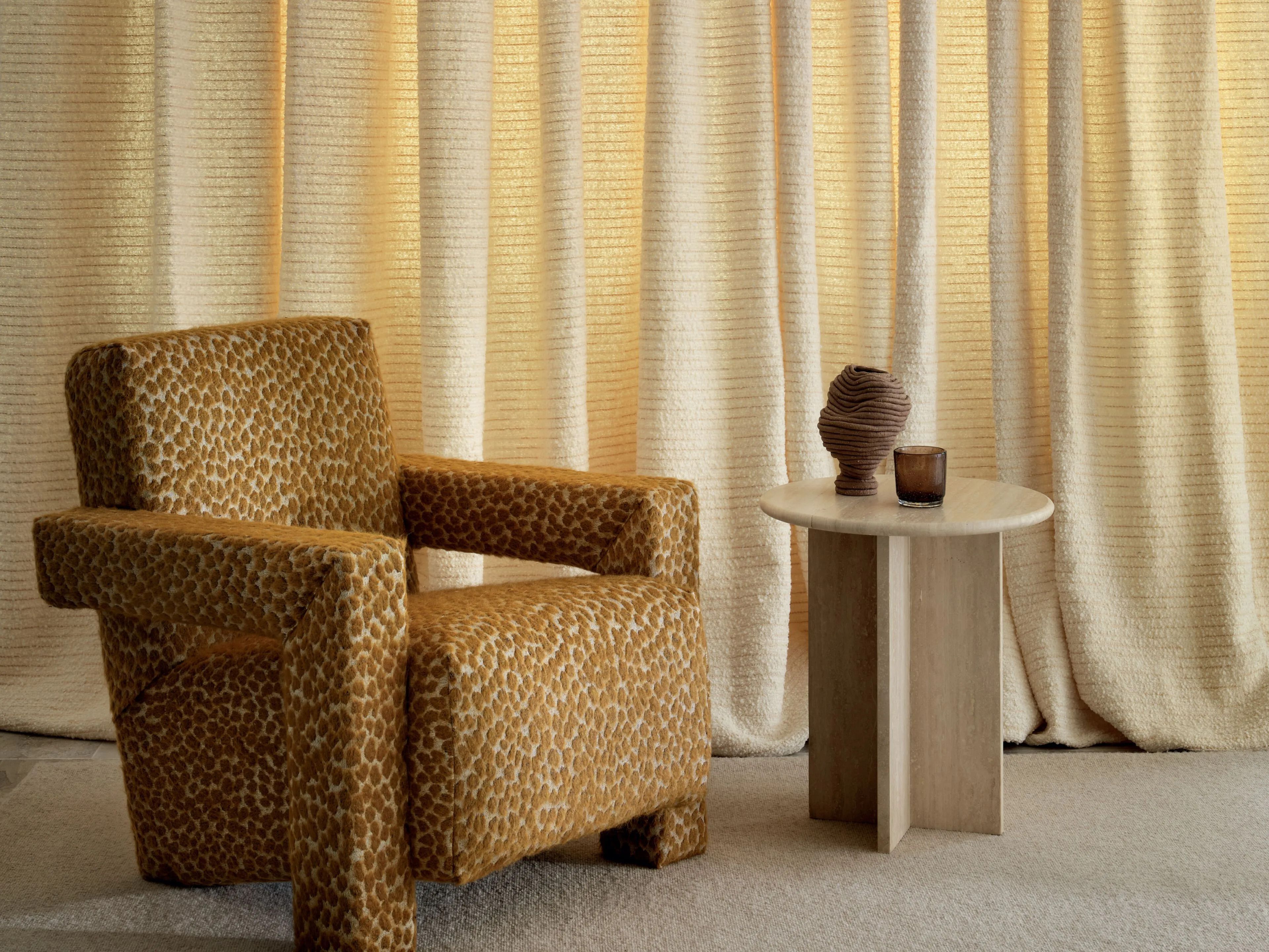 Ткань букле из хлопка и шерсти Élitis Prestige 2 ARCH-00137012 - Вид №1