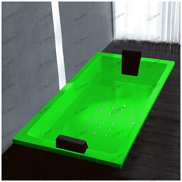 Ванна Gruppo treesse Quadra 181 V071C-DX-ZE зелёная с аэромассажем прямоугольная встроенная правая STAV071CDXZE