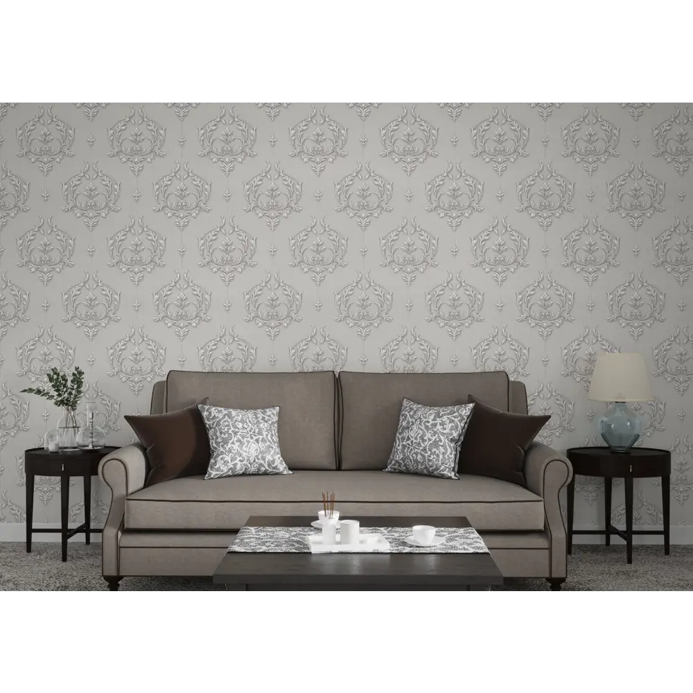 Обои флизелиновые Vog Collection Турецкий дамаск серые 1.06 м VV71061-14 STLM-2105292 - Вид №2