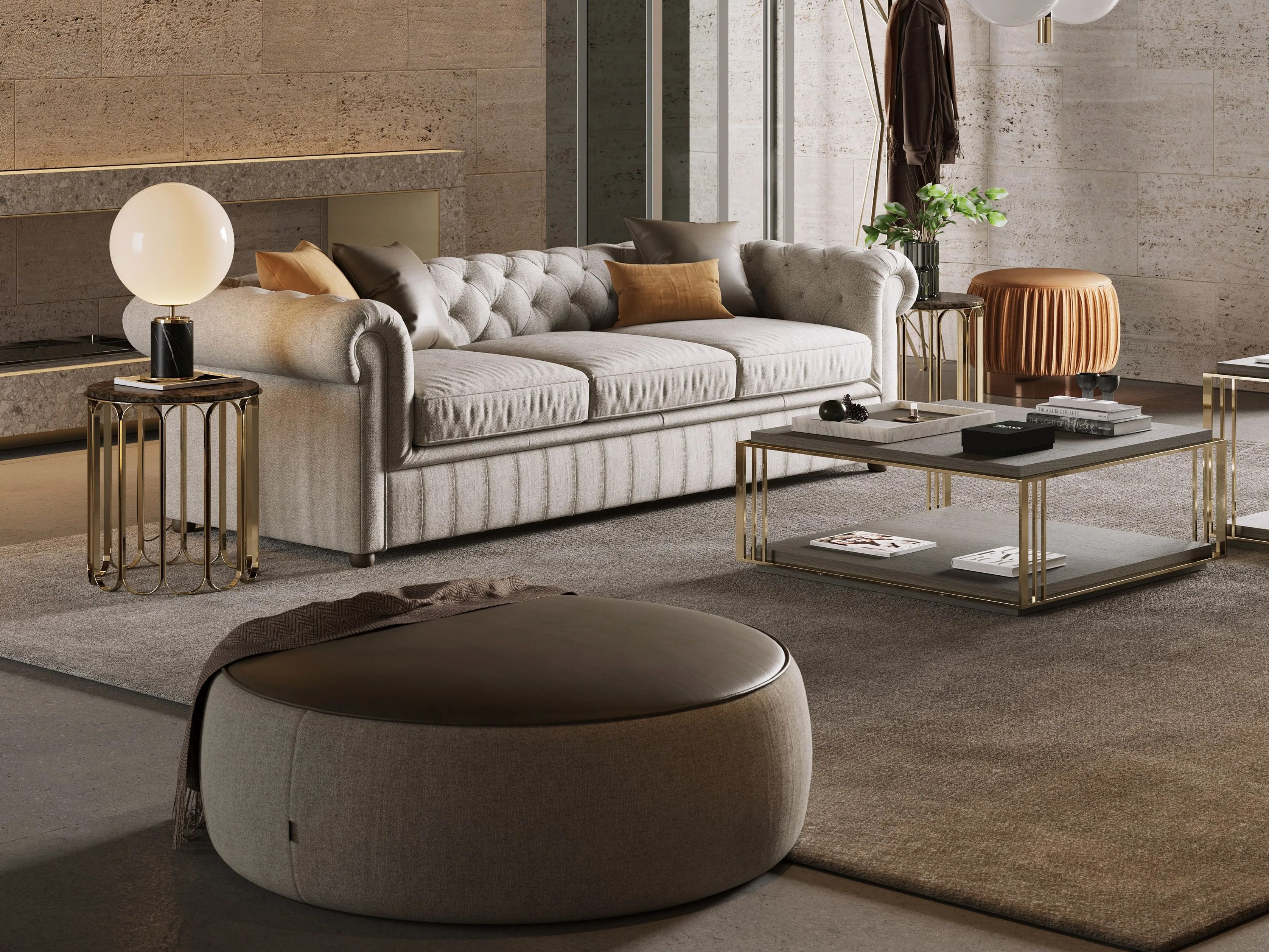 Низкий журнальный столик из дуба Laskasas ARCH-00136322 - Вид №1