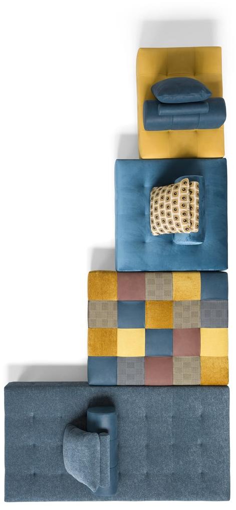 Egoitaliano Модульный диван из кожи и ткани L'ego sun-id-1346094 - Вид №7