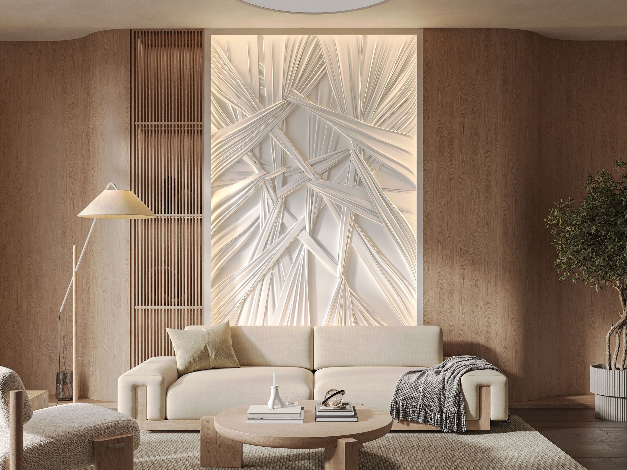 Трехмерная декоративная гипсовая панель WallDeco INFINITY ARCH-00113865