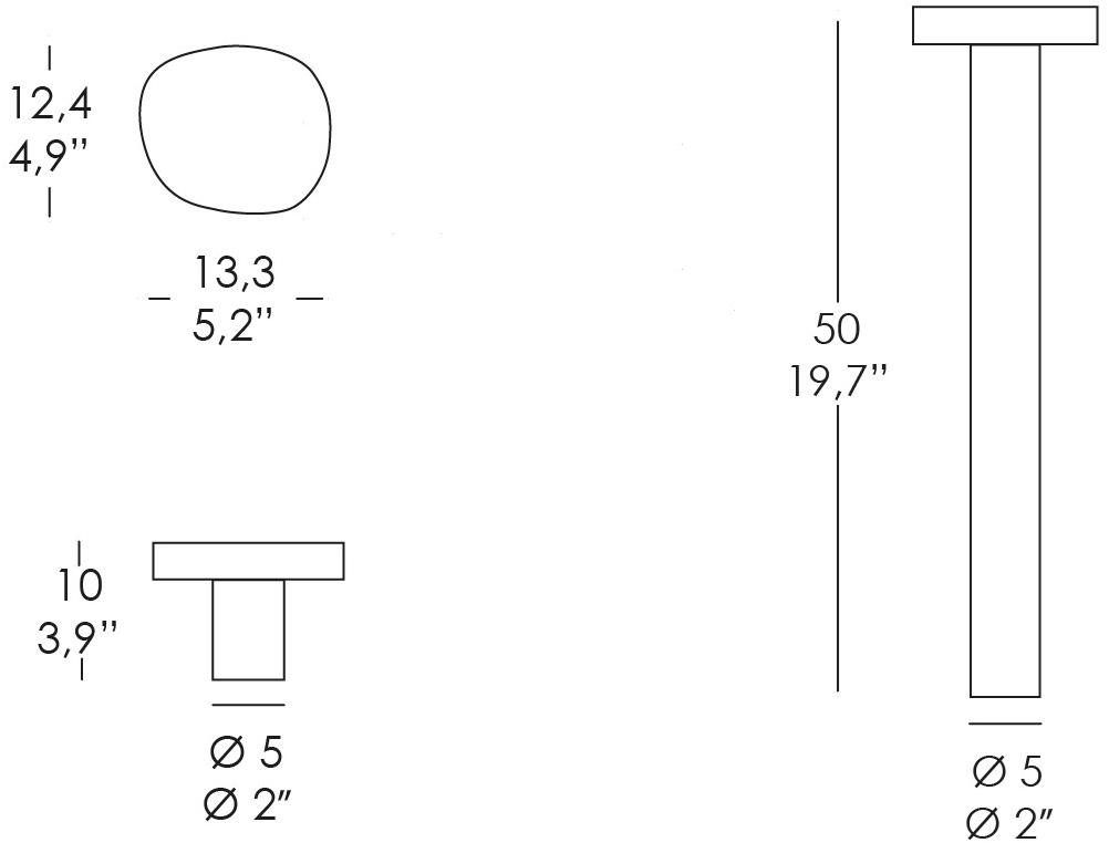 AiLati Светодиодный столбик из литого алюминия Ciottolo Ld0483 / ld0485 - Вид №4