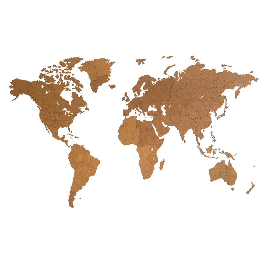 1804 Карта-пазл wall decoration giant, 280х170 см, коричневая Mimi 