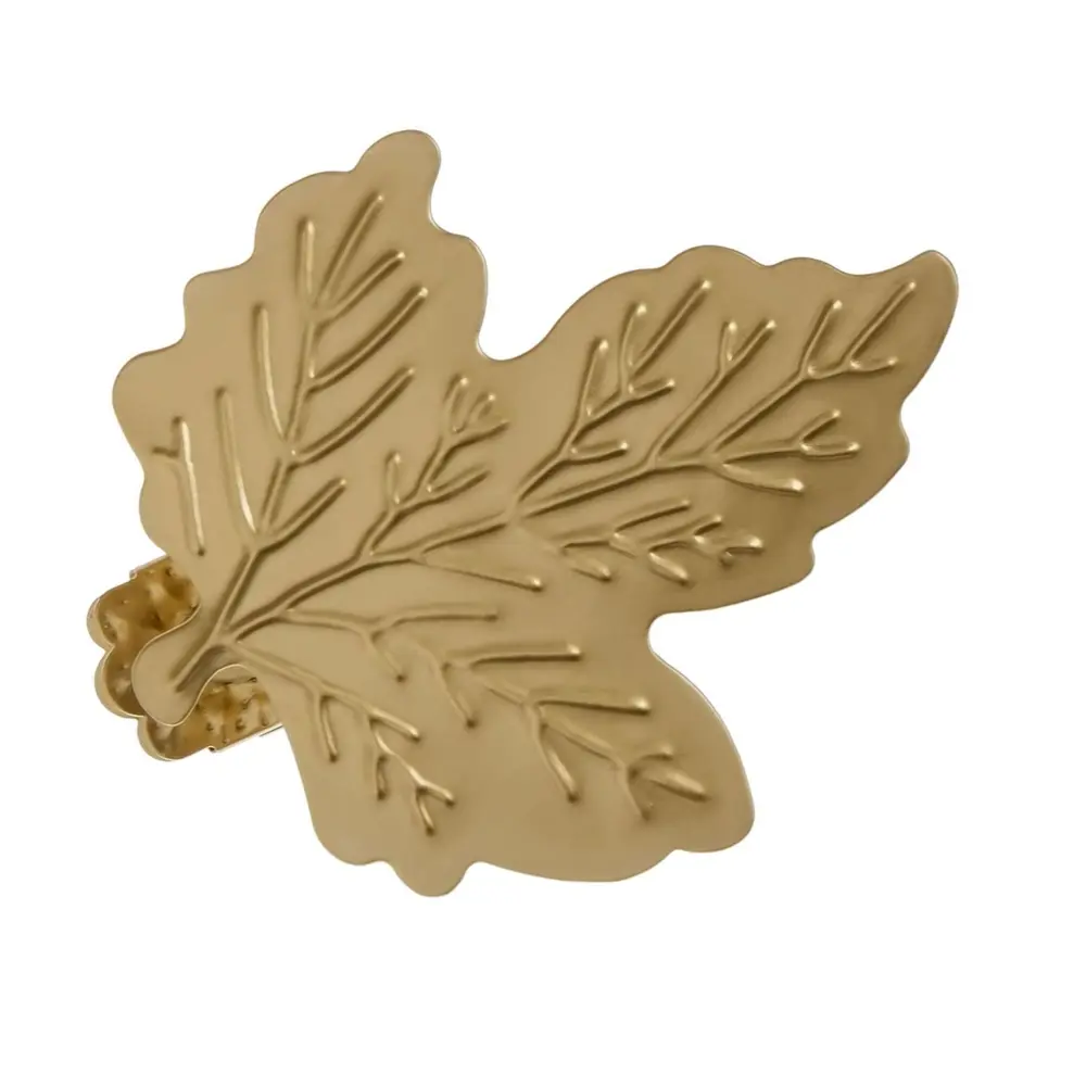 Клипса «Лист» металл цвет матовое золото ARTTEX STLM-2110857