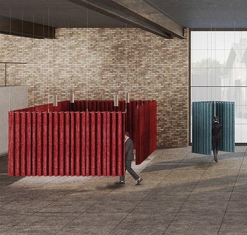 Caimi Brevetti Акустические острова в ткани Snowsound fiber products sun-id-1481081 - Вид №1