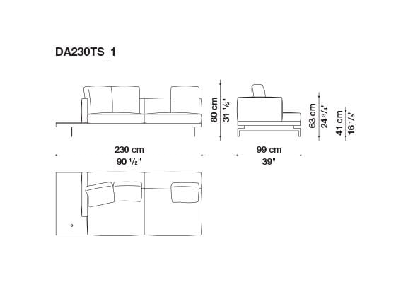 3-местный тканевый диван с полуостровом B&B Italia док ARCH-00061121 - Вид №80