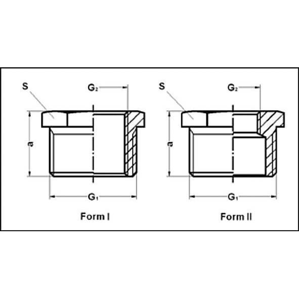 254111412R SANHA 541 футорка, латунь 11/4x1/2 мм  - Вид №1