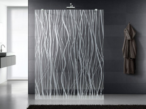 Матовое и декорированное стекло для душевых стен