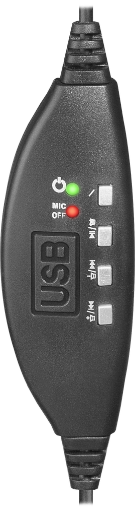 63752 компьютерная гарнитура gryphon 750u usb, черный, 1.8м кабель Defender Santreyd  - Вид №2