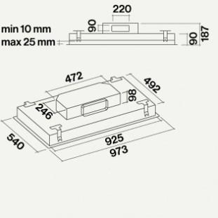 Falmec Встроенная вытяжка из нержавеющей стали со встроенной подсветкой Design+ sun-id-1488482 - Вид №11