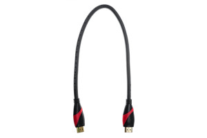 16170967 Кабель HDMI 19M/M ver. 2.0 black red, 0.5m CG525-R-0.5 VCOM