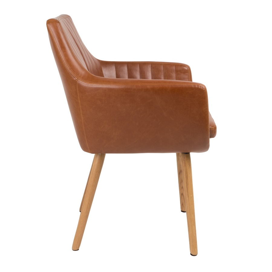 Кресло Pike коричневое White Label Living 1100283 - Вид №5