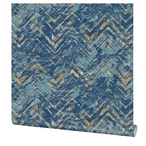 ELYSIUM Тиамат - синие флизелиновые обои с абстрактным рисунком 89402934