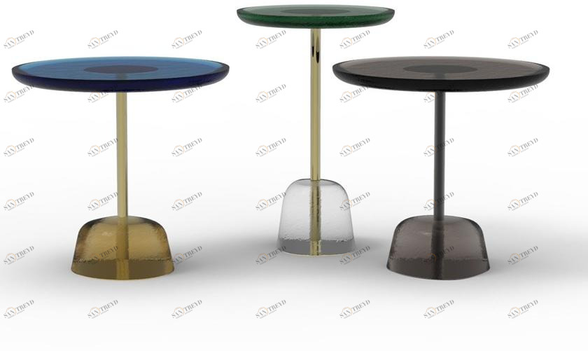 pulpo Круглый стеклянный журнальный столик sun-id-1442019