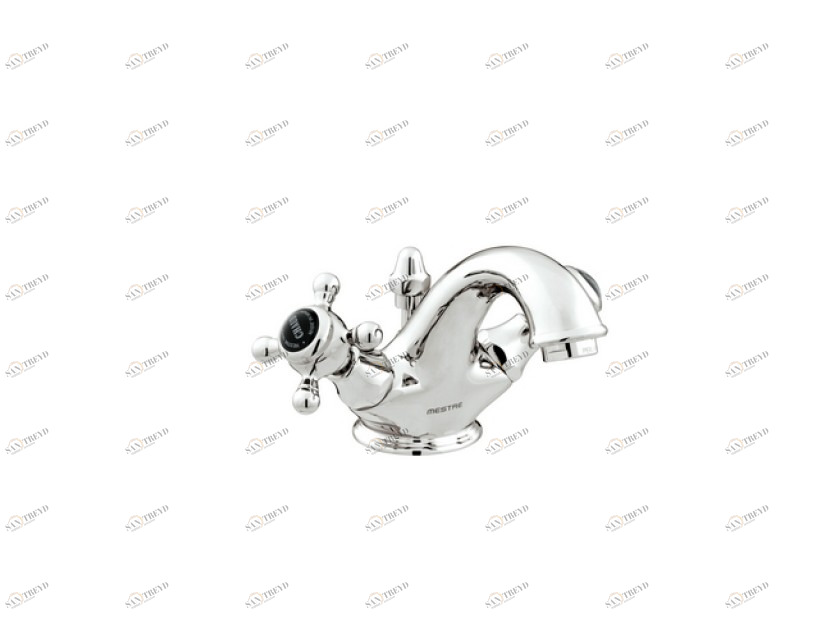 035005.N00.45 Смеситель для раковины на одно отверстие, черный фарфор Английская бронза Mestre RETRO