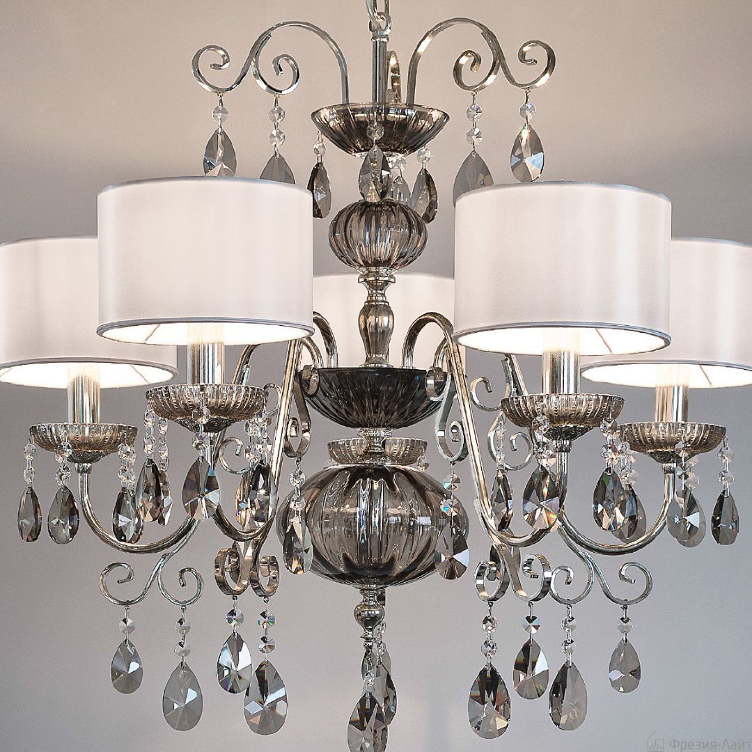 Masiero Antika 5 P17 Argento Antico / Vetro Fume люстра подвесная 115082