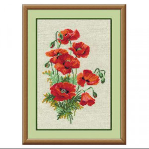 0808 Набор для вышивания Полевые маки 21 х 30 см RIOLIS Сотвори Сама