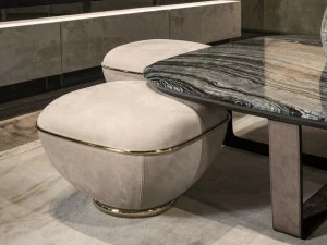 Longhi Квадратный кожаный пуф Loveluxe 2018 – illusion collection X 435