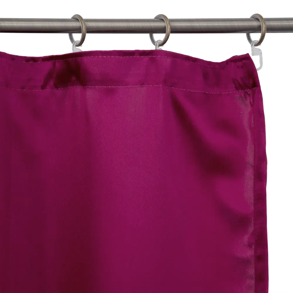 Штора на ленте «Сатин», 140х260 см, однотон, цвет красный ТОРГОВЫЙ ДОМ ТЕКСТИЛЬ STLM-2208187 - Вид №3