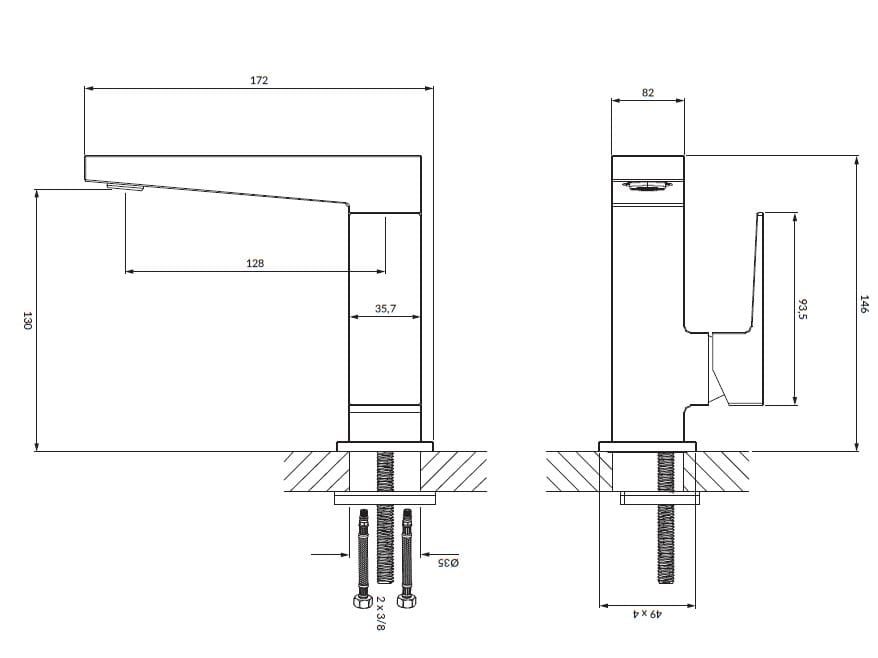 Смеситель для раковины с одним отверстием OMNIRES Fresh ARCH-00092849 - Вид №2