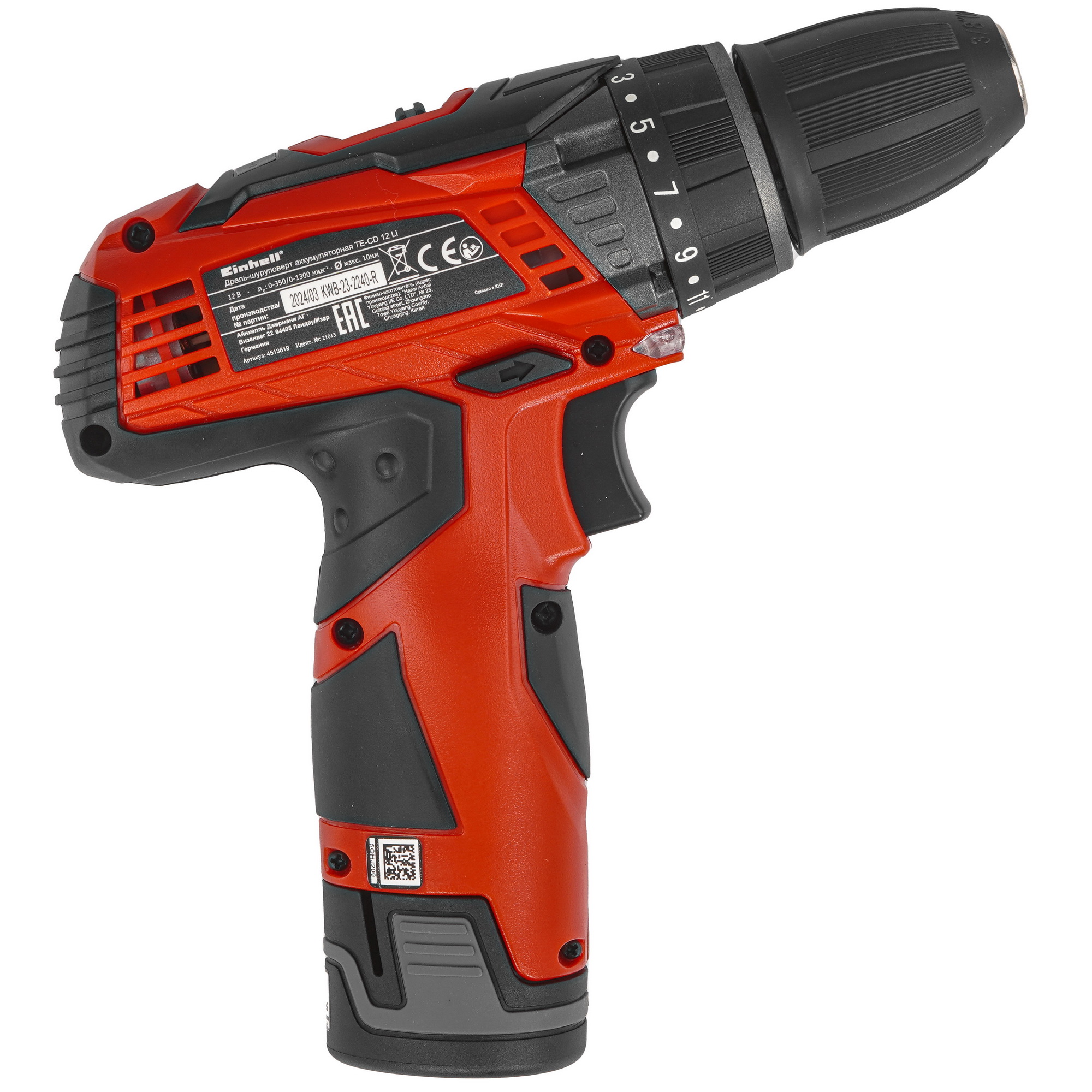 Дрель-шуруповерт Einhell TE-CD 12 Li 9148344 STDN-0121139 - Вид №2