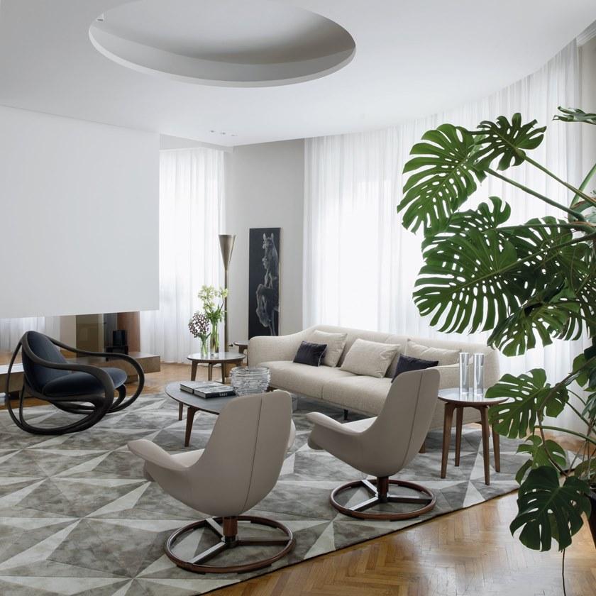 Giorgetti Вращающееся кресло из ткани с подлокотниками Tilt sun-id-1503116 - Вид №2