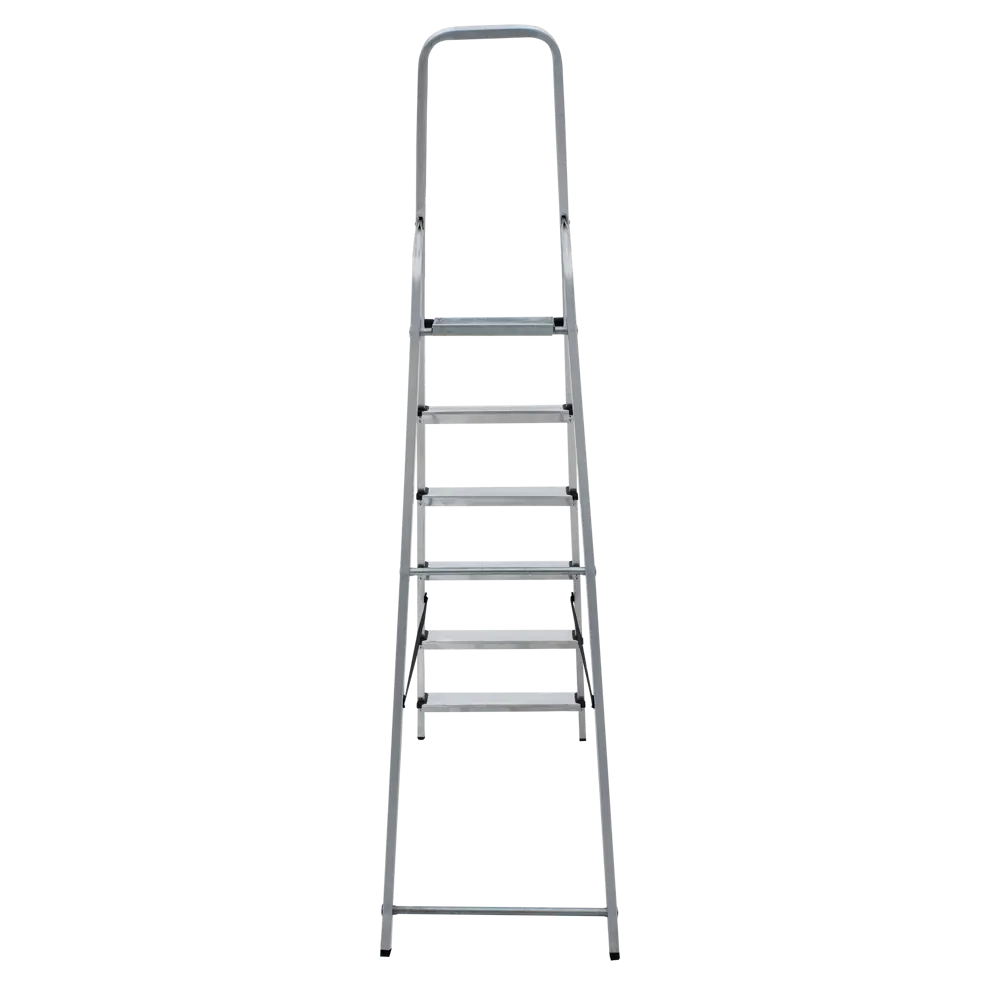 Стремянка Новая Высота Kroft 1110 6 ступеней алюминий STLM-2136761 - Вид №2