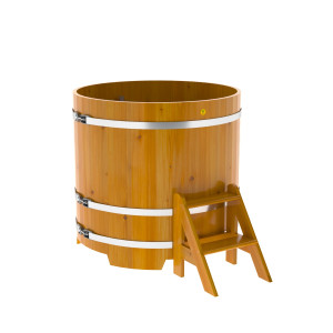 2223 Купель круглая из лиственницы Рустик d=1,17х1,1 натуральная Alyarus