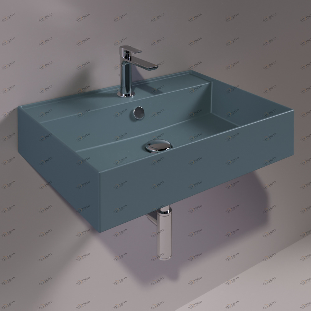 AG61NAVYMATT Подвесная раковина настенная прямоугольная Simas Agile