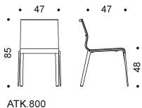 ICF Стул из сетки с подлокотниками Stick chair sun-id-1375946 - Вид №3