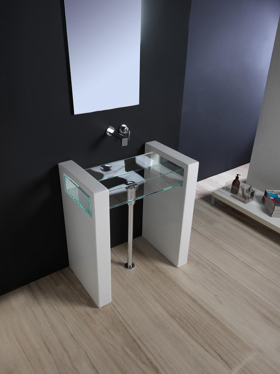 GLSCFS3 Консоль напольная одинарная для монтажа раковины GSG CERAMIC GLASS - Вид №1