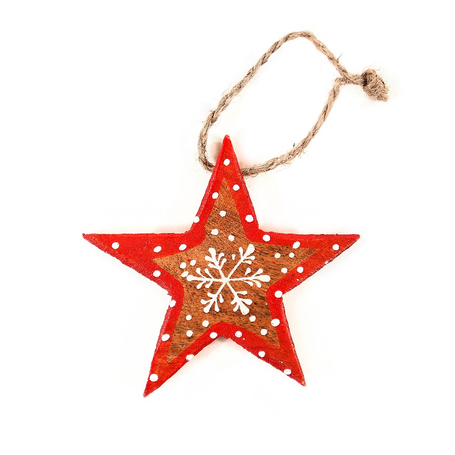 en_ny0008 Украшения подвесные stars/trees/hearts, деревянные, в подарочной коробке, 27 шт. EnjoyMe  - Вид №6