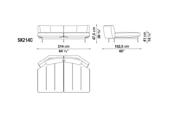 Секционный диван из ткани B&B Italia SAKé ARCH-00142615 - Вид №19