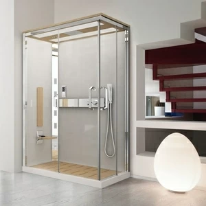 Душевая кабина NEXIS 1 A120x80 HAMMAM Novellini NEXIS цвета ясень, с высоким душевым поддоном